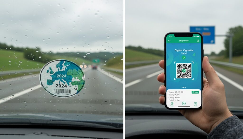 Digitale Vignette vs. Klebevignette: Vor- und Nachteile im Vergleich